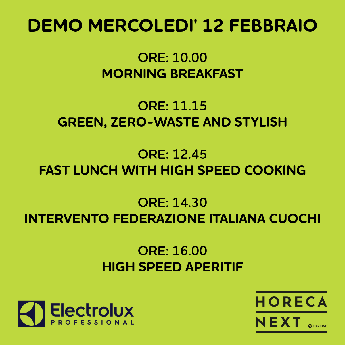Horeca Next 2025_demo mercoledì 12 febbraio Horeca Next 2025_demo mercoledì 12 febbraio